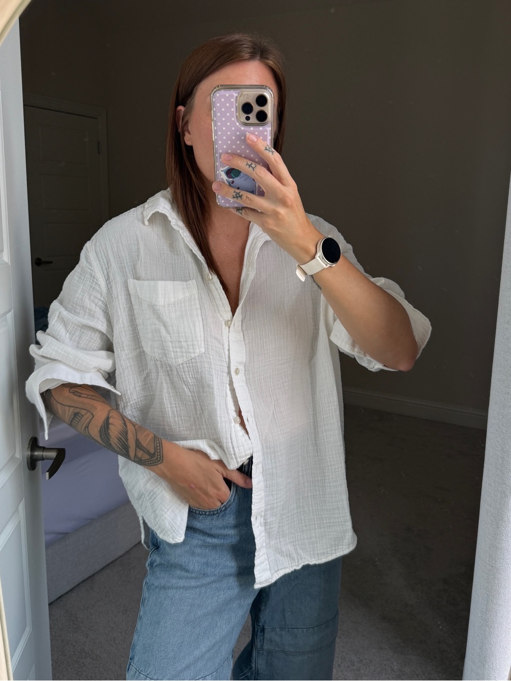 GAP Cotton Gauze Button-Down Shirt